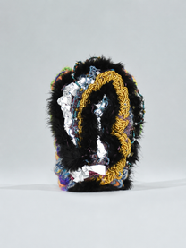 HAND CROCHET BEADED CHAIN HOOD