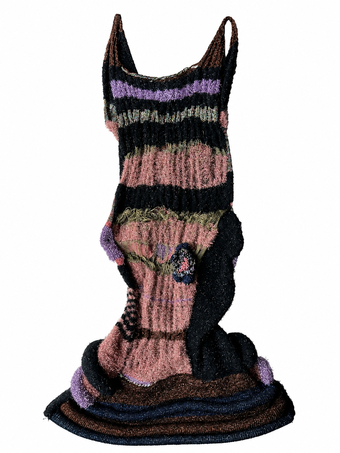 Cosmic Flora Hand-Knit Sculptural Dress