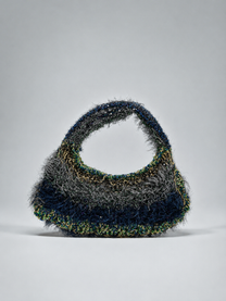 Hand-Crocheted Metallic Fibre Sculptural Handbag