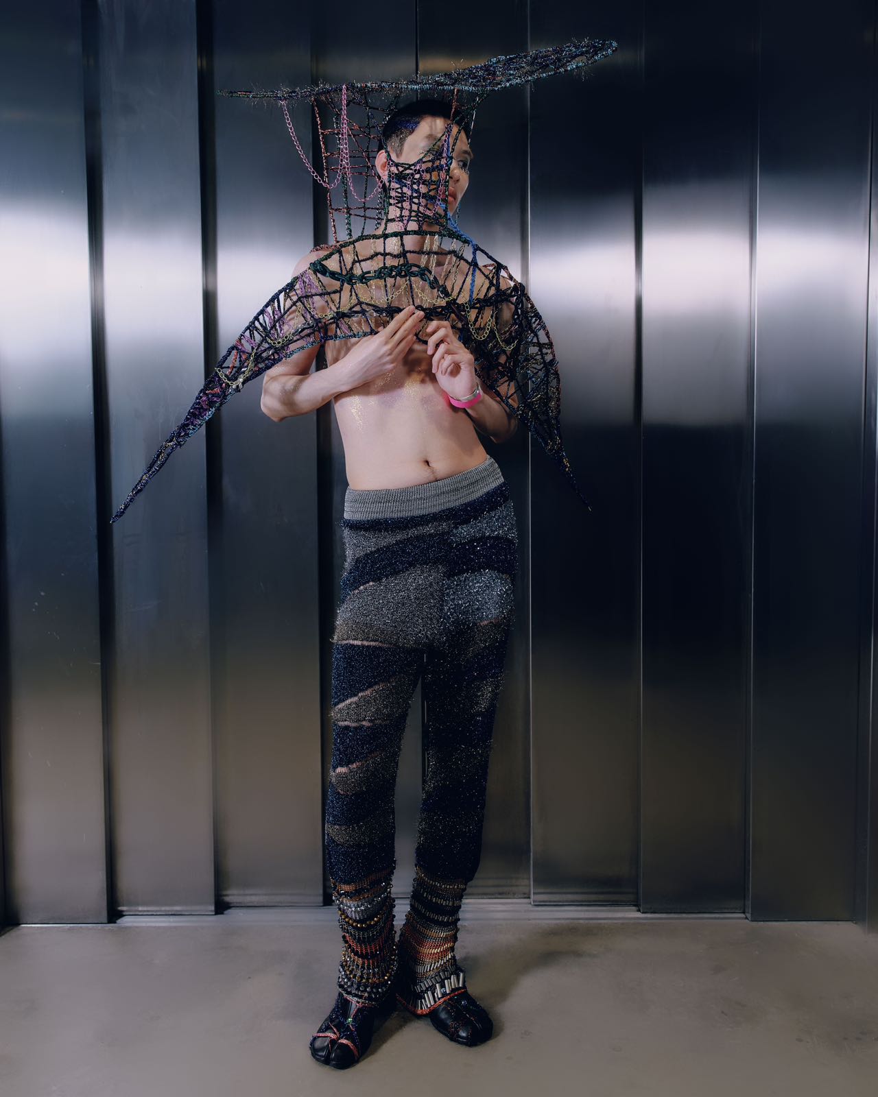 Look 5: Lucid Weaver (Hand-Beaded Trousers)