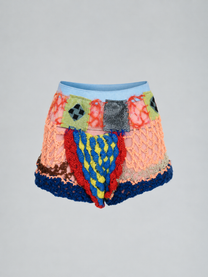 Cosmic Larva Hand-Crocheted Diamond Texture Shorts