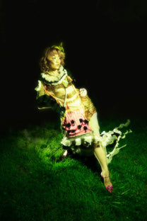 Hand-Knitted Multicolor Ruffles Dress