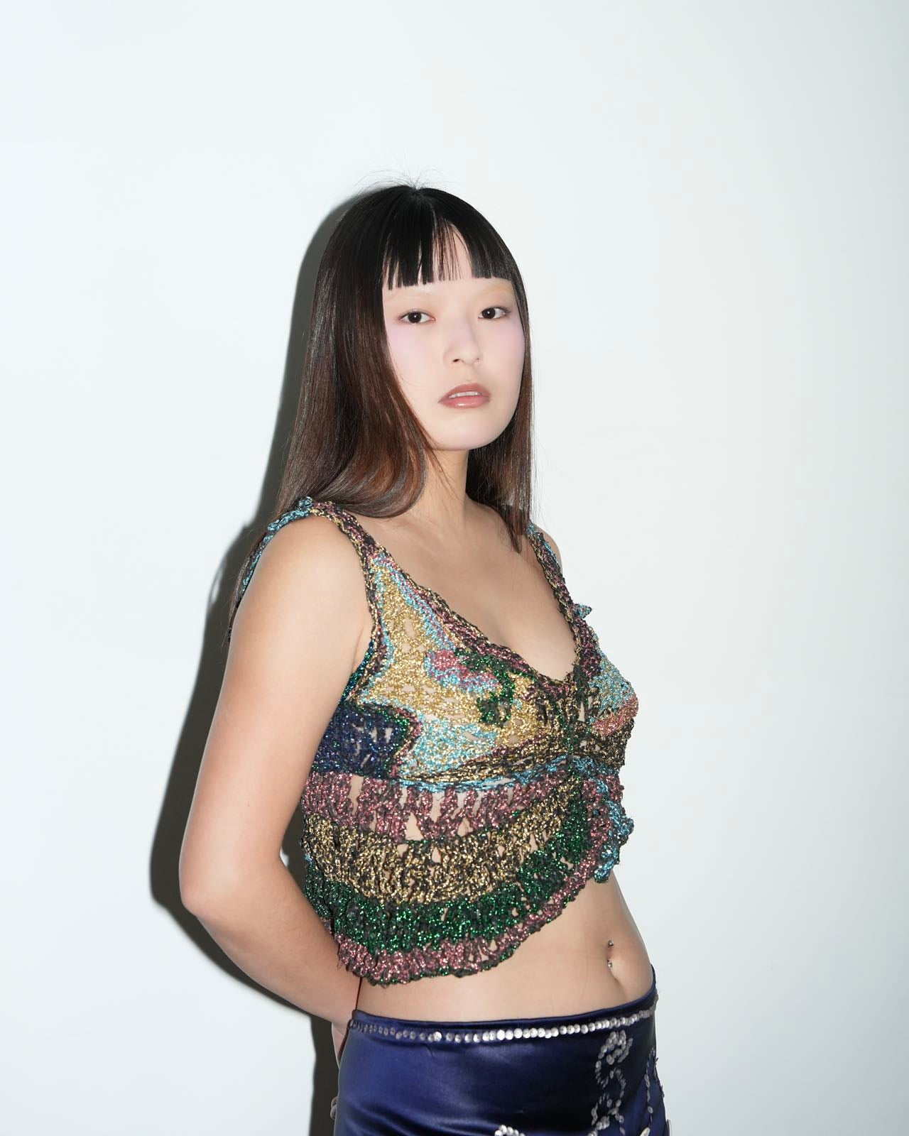 Galactic Hand-Crocheted Sculptural Vest