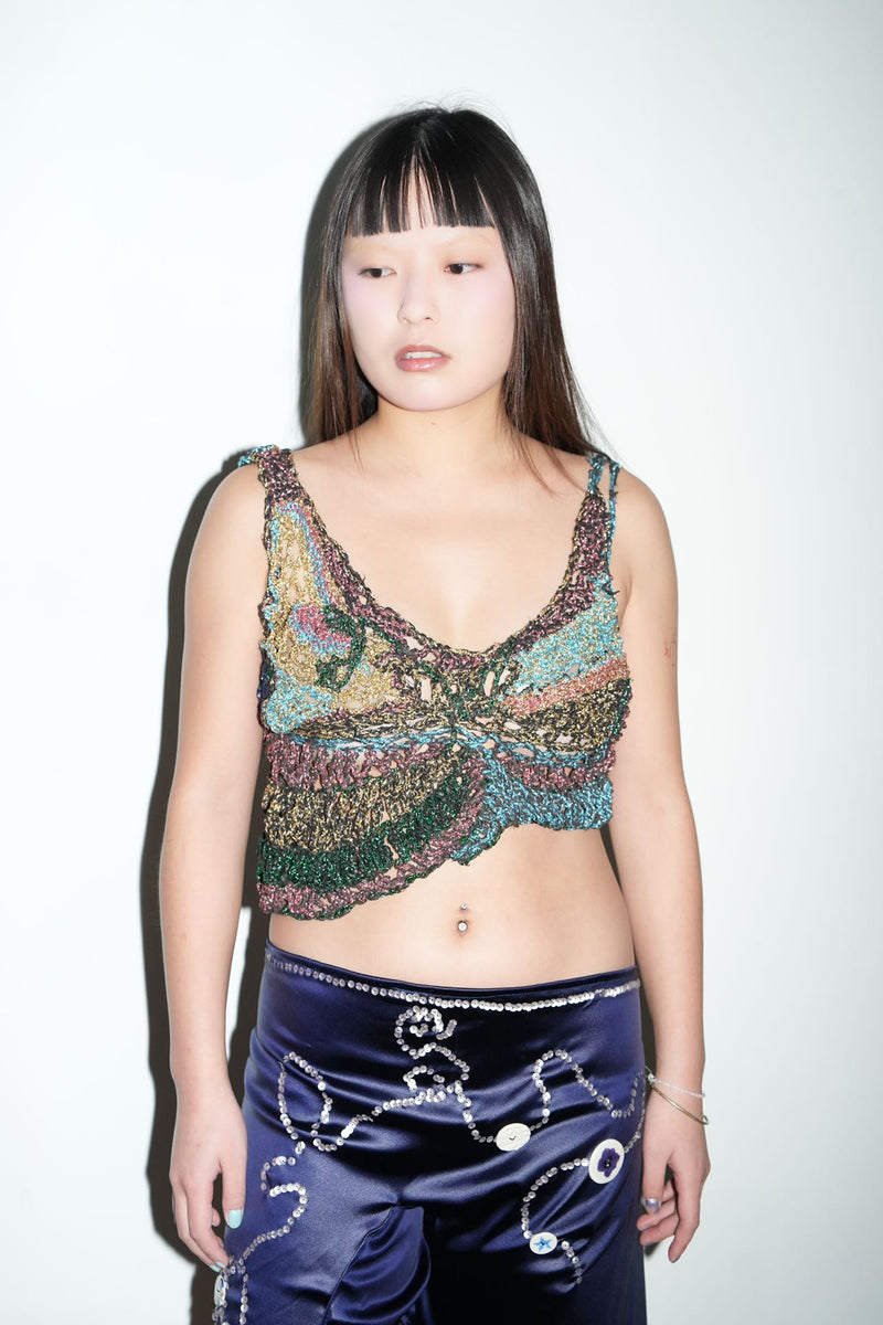 Galactic Hand-Crocheted Sculptural Vest