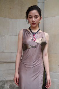 Cosmic Drape Sculpted Jumpsuit