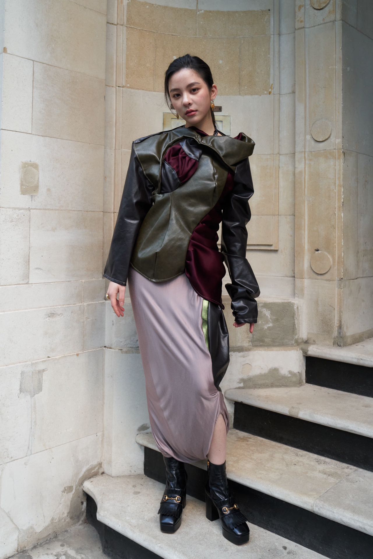 Cosmic Drape Sculpted Jumpsuit