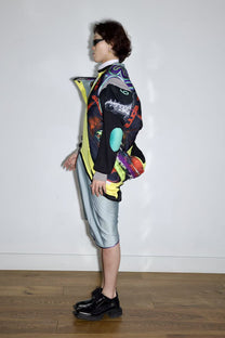 Cosmic Upcycled Jersey Layered Coat