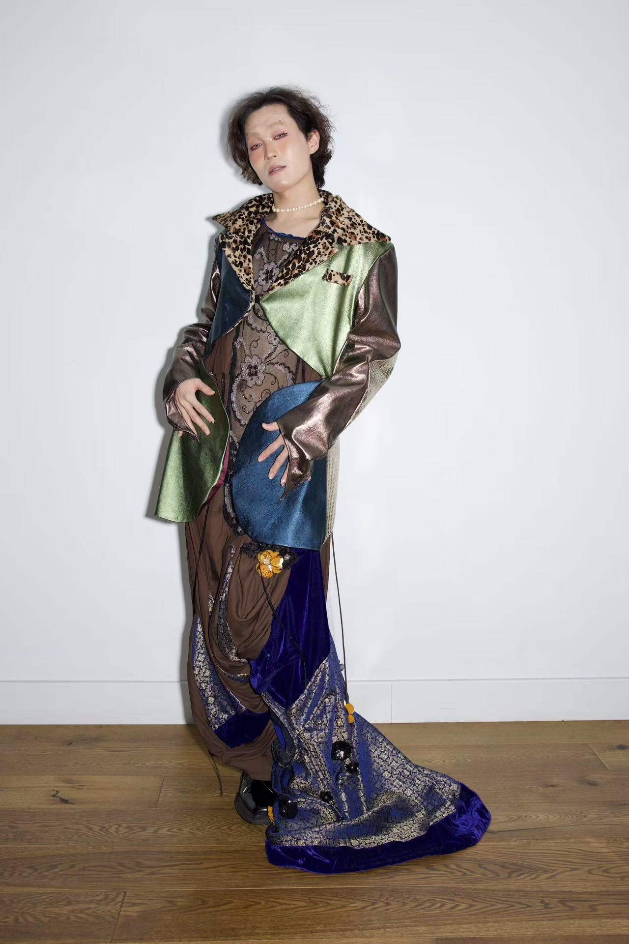 Galactic Metallic Sculpted Tailored Jacket