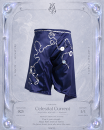 Purple Acetate Satin Sequin Embellished Asymmetric Shorts