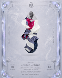 Cosmic Collage Draped Jersey Dress