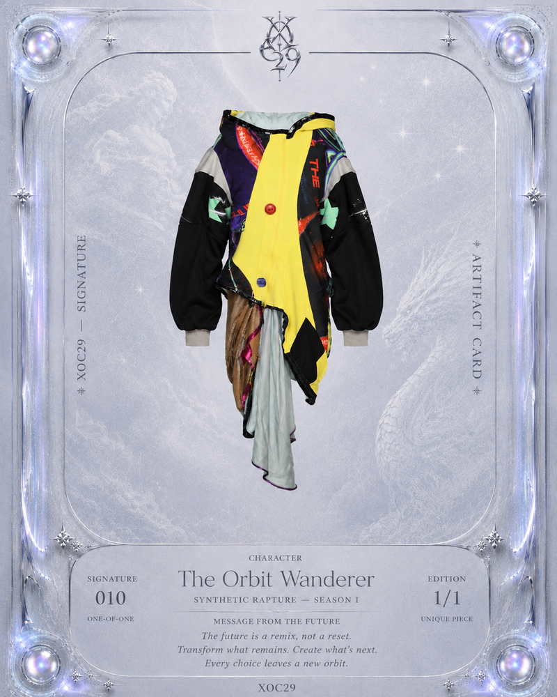 Cosmic Upcycled Jersey Layered Coat