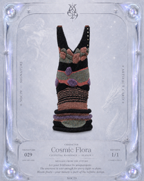 Cosmic Flora Hand-Knit Sculptural Dress