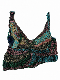 Butterfly Metallic Hand-Crocheted Tank