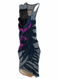 Look 3: Signal Seeker (One-of-One Asymmetric Butterfly-Inspired Hand-Knitted Couture Dress)
