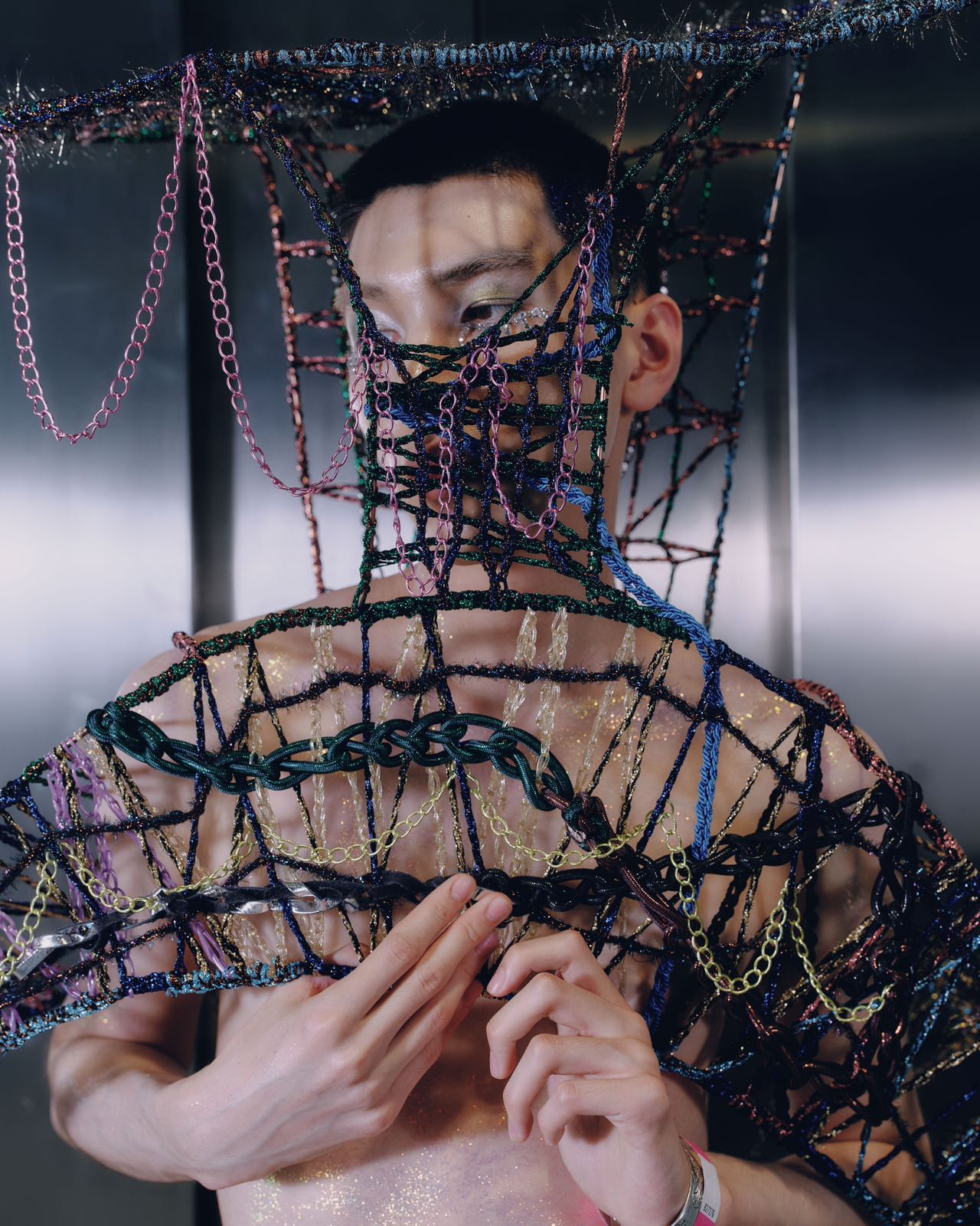 Look 5: Lucid Weaver (Hand-Beaded Trousers)