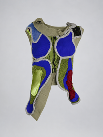 Irregular Sculptural Patchwork Knit Stretch Vest