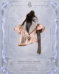 Spiral Galaxy Hooded Sculpture Jacket