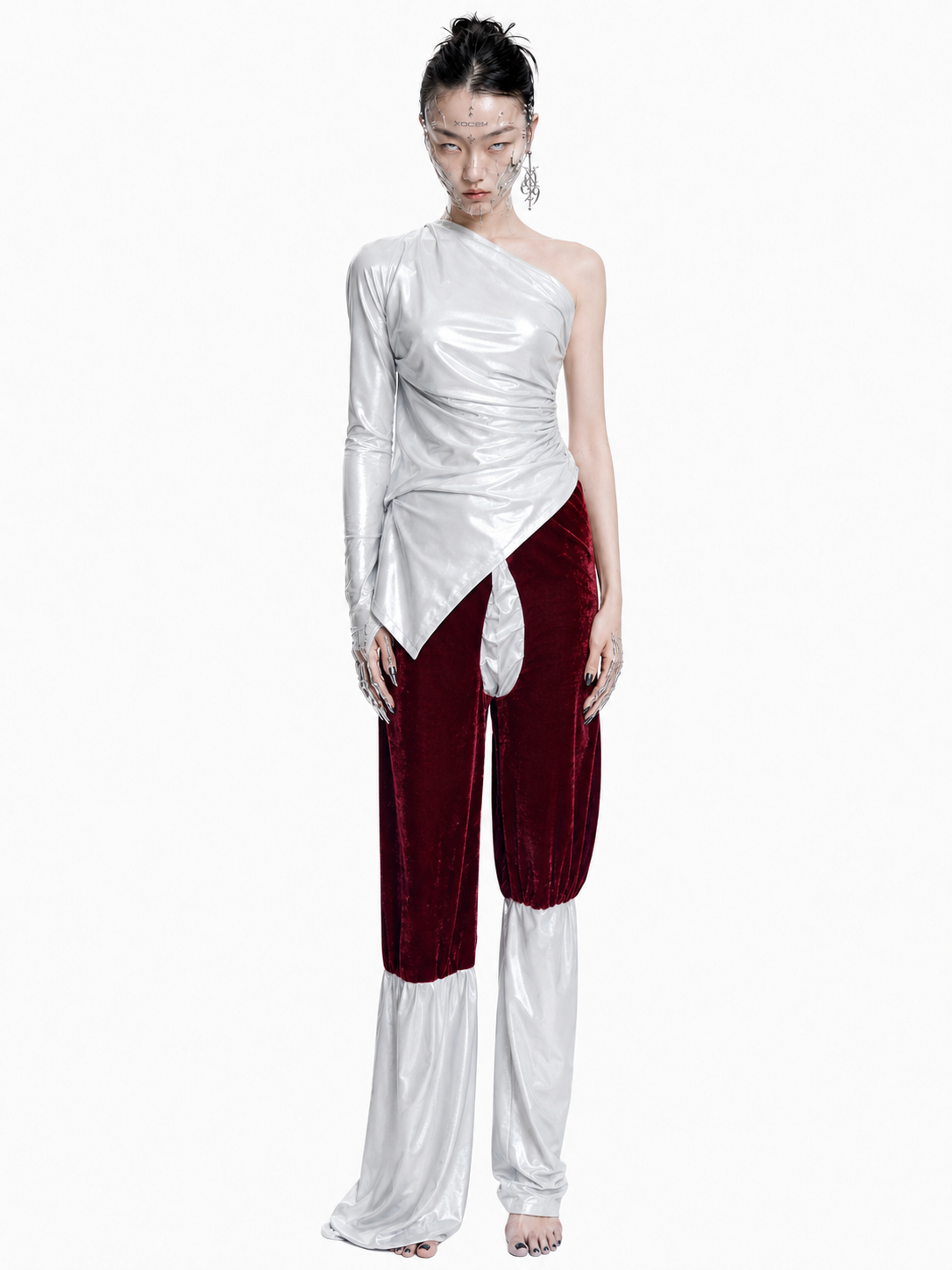 Cosmic Draped Silk Jersey Set