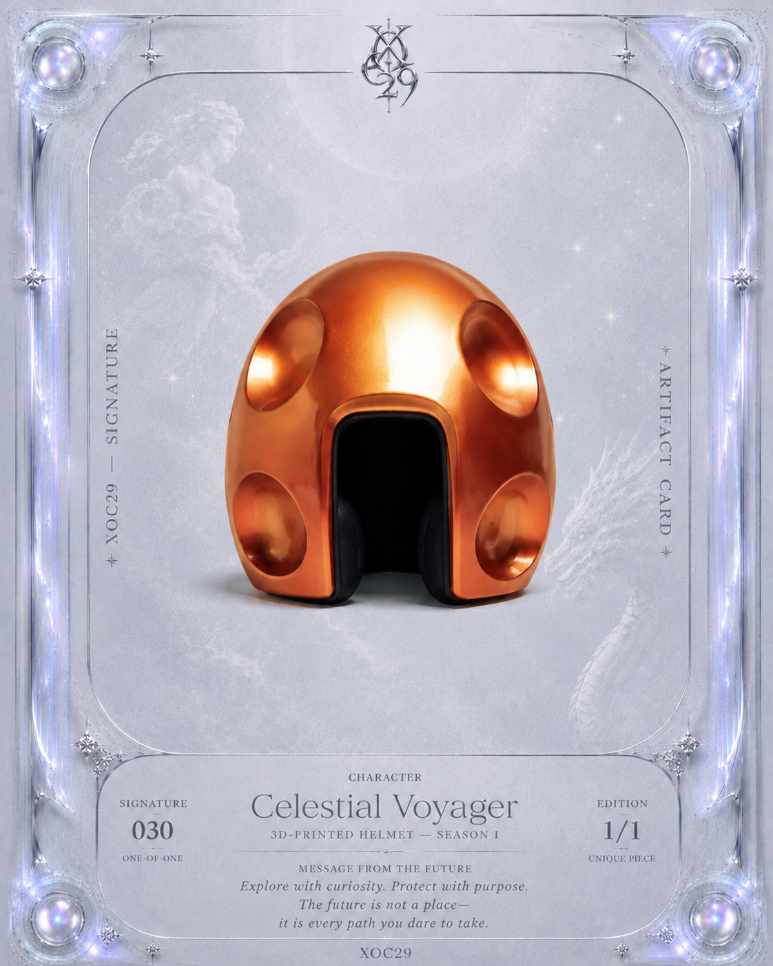 Celestial Voyager 3D-Printed Helmet