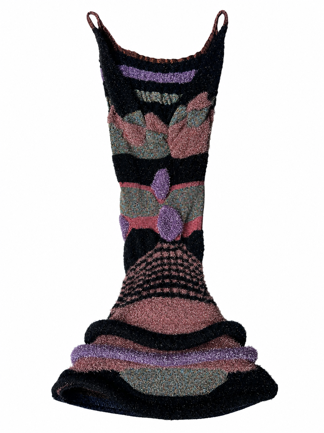 Cosmic Flora Hand-Knit Sculptural Dress