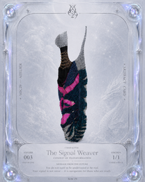 Look 3: Signal Seeker (One-of-One Asymmetric Butterfly-Inspired Hand-Knitted Couture Dress)