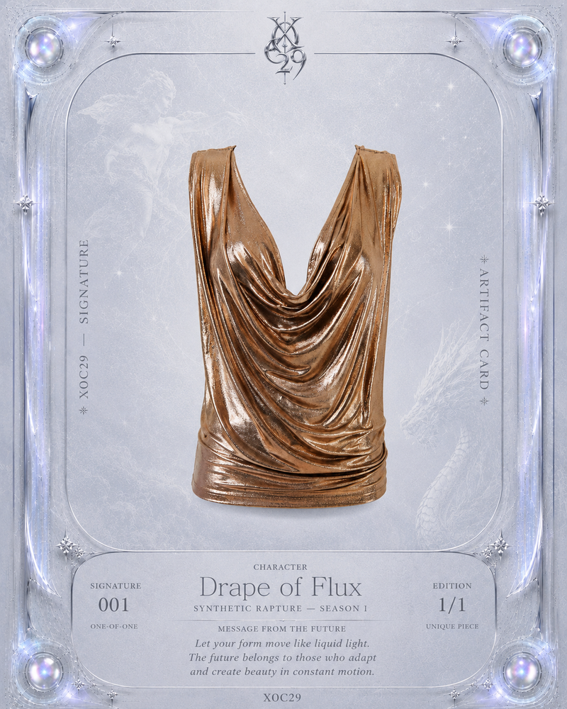Metallic Draped Stretch Tank