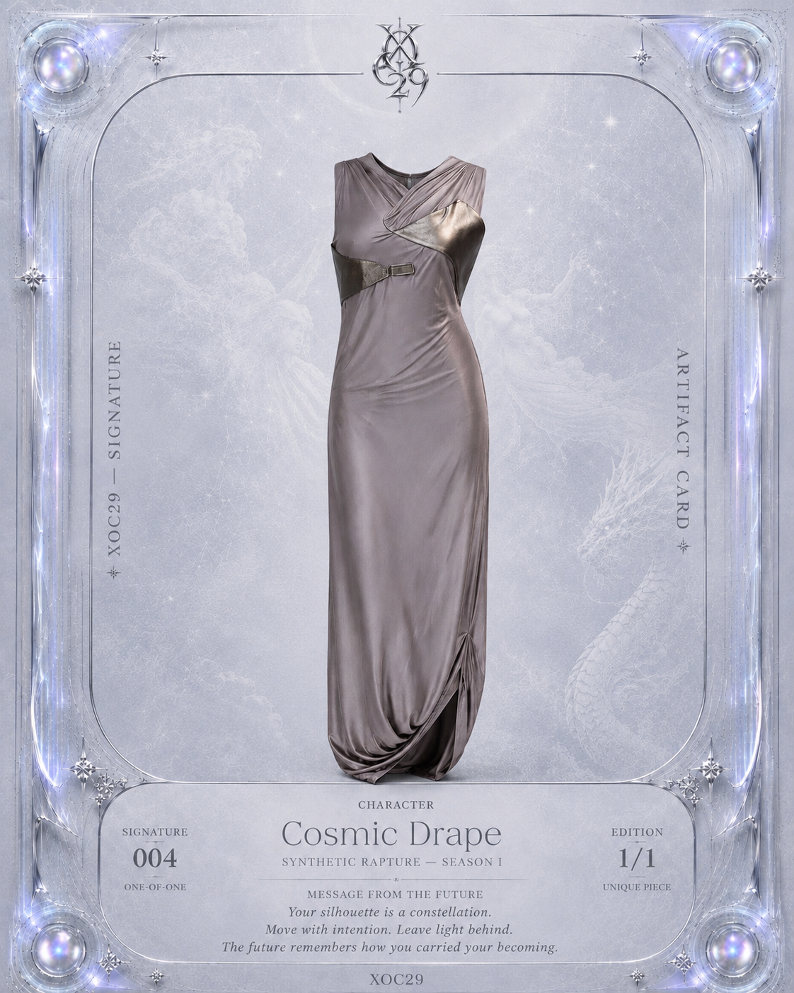 Cosmic Drape Sculpted Jumpsuit