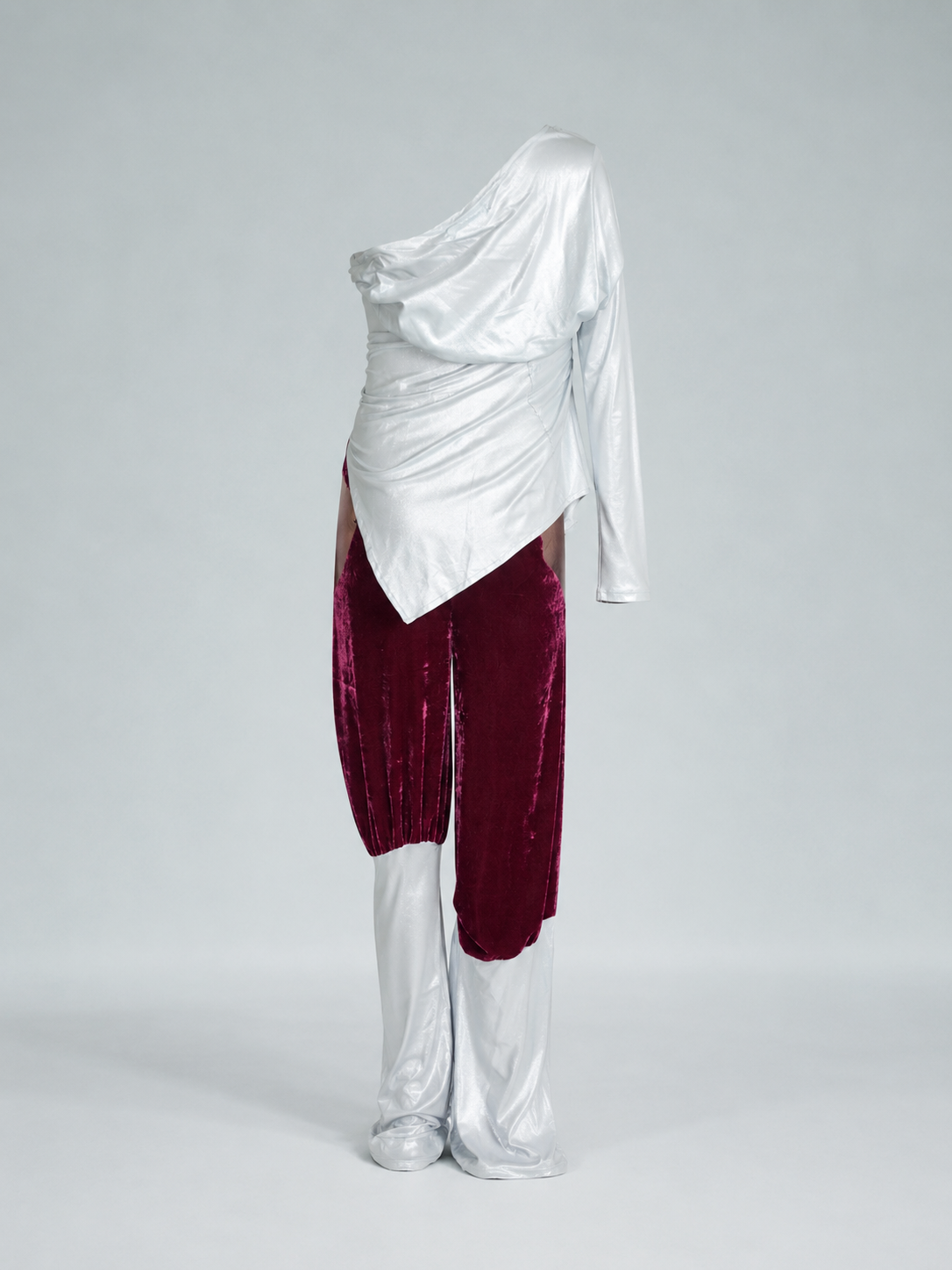 Cosmic Draped Silk Jersey Set