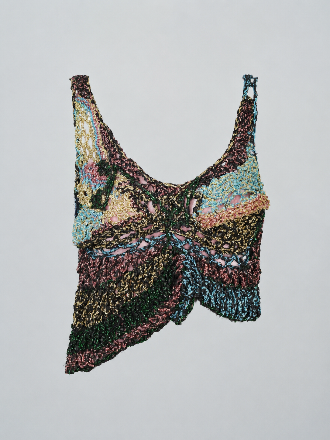 Butterfly Metallic Hand-Crocheted Tank