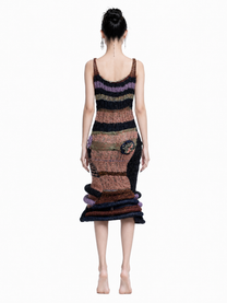Cosmic Flora Hand-Knit Sculptural Dress