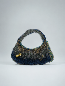 Hand-Crocheted Metallic Fibre Sculptural Handbag