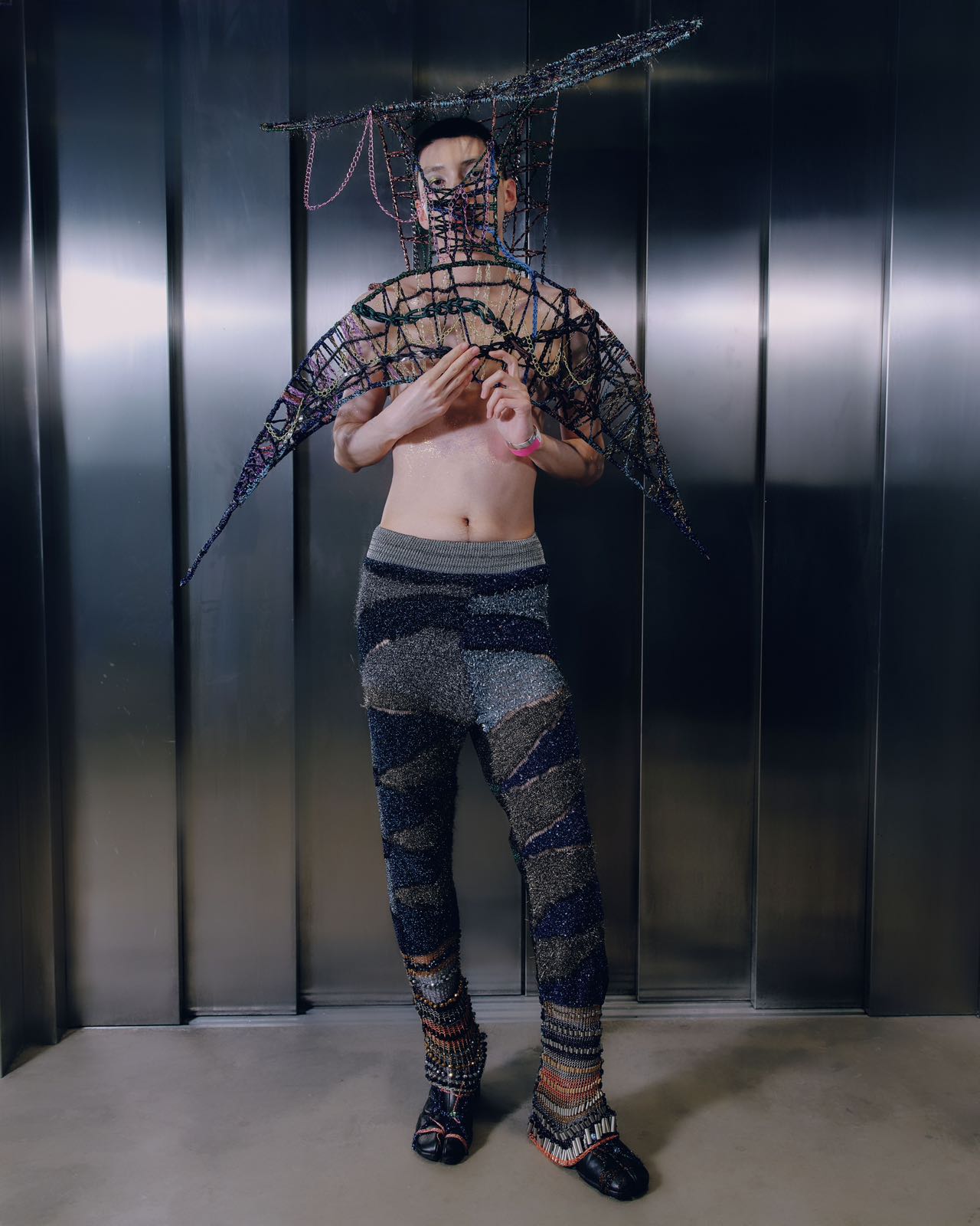 Look 5: Lucid Weaver (Hand-Beaded Trousers)