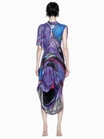 Orbit Collision Upcycled Spiral Dress