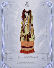 Ensemble robe + écharpe en tricot fleuri et soie