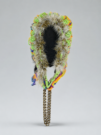 HAND CROCHET BEADED CHAIN HOOD