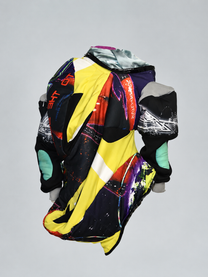 Cosmic Upcycled Jersey Layered Coat