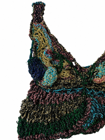 Butterfly Metallic Hand-Crocheted Tank