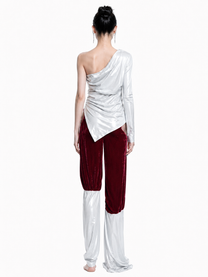 Cosmic Draped Silk Jersey Set