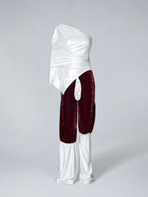 Cosmic Draped Silk Jersey Set