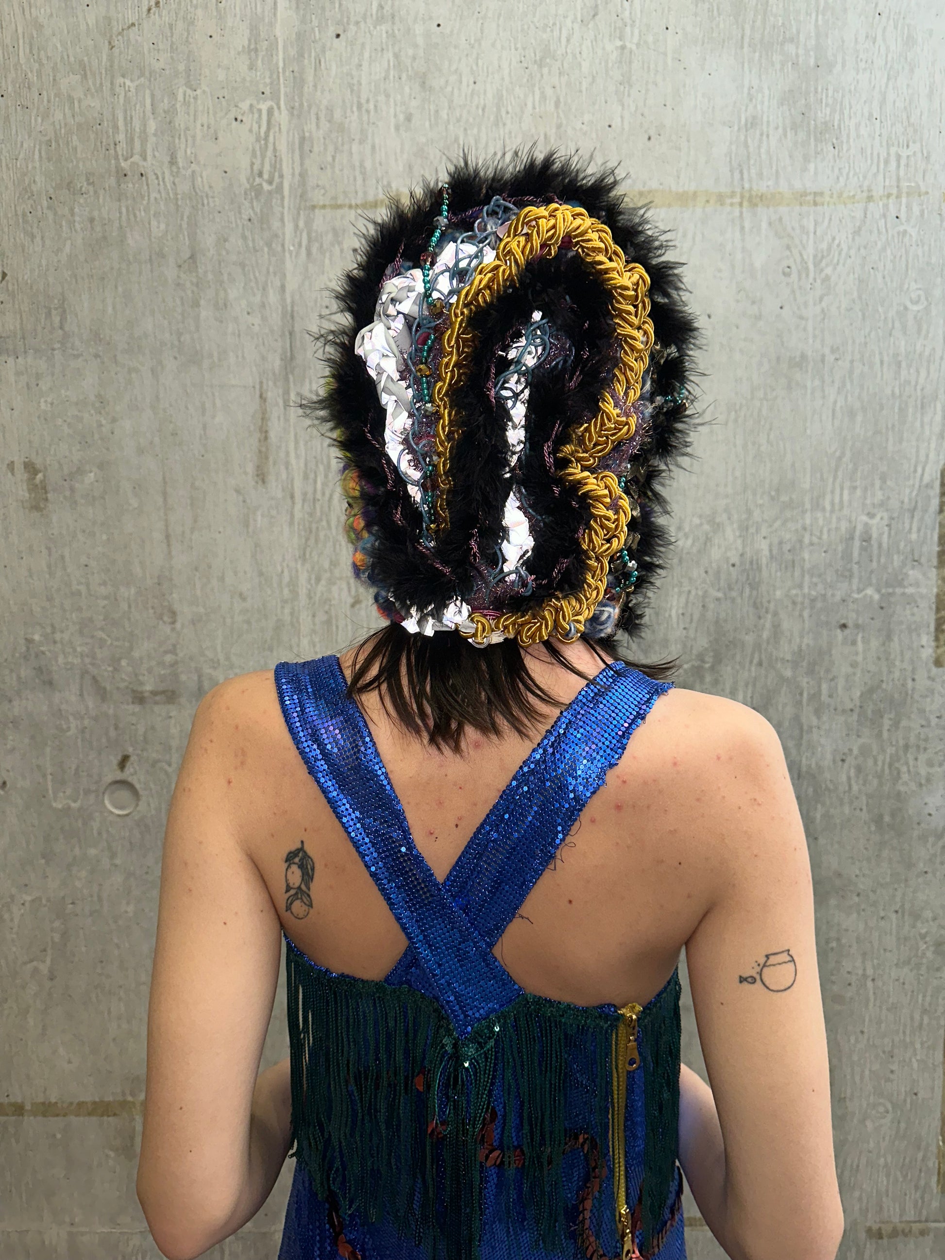 Cosmic Larva Crochet Hood