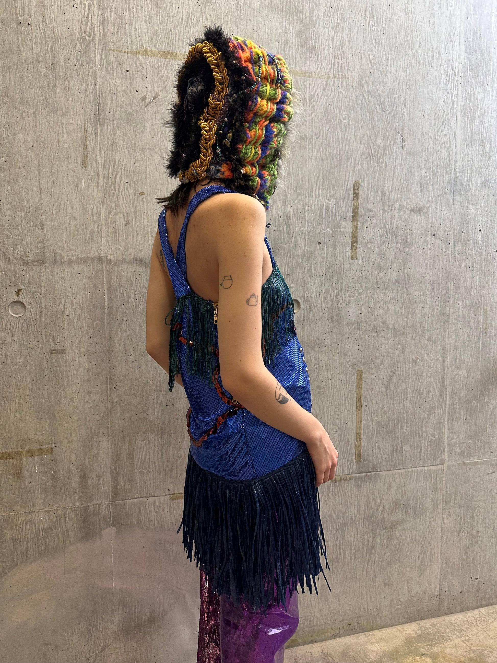 Cosmic Larva Crochet Hood