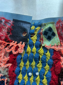Cosmic Larva Hand-Crocheted Diamond Texture Shorts