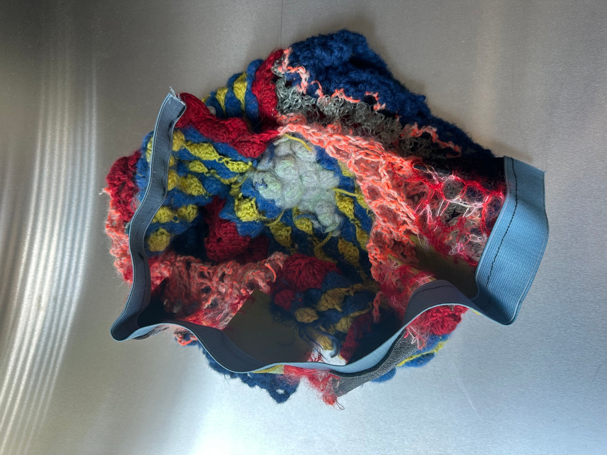 Cosmic Larva Hand-Crocheted Diamond Texture Shorts