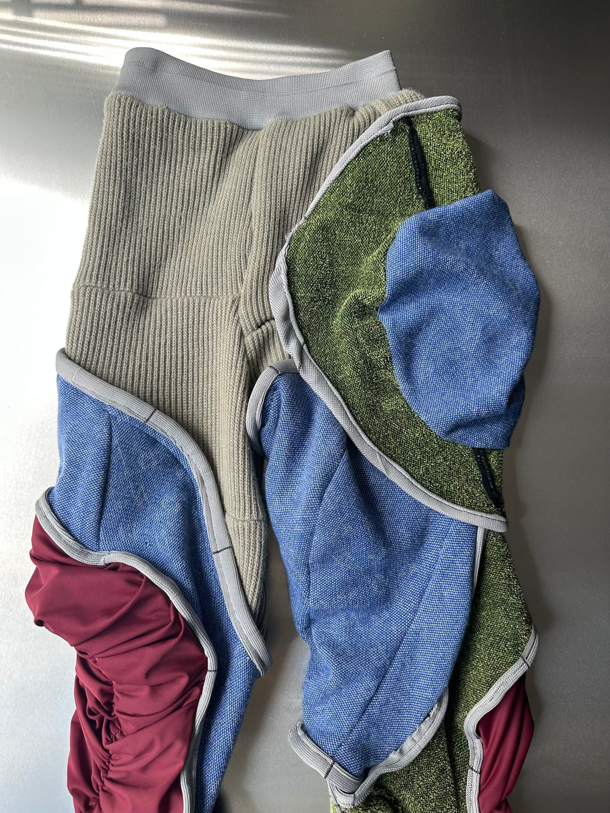 Asymmetric Sculptural Knit Prototype Trousers