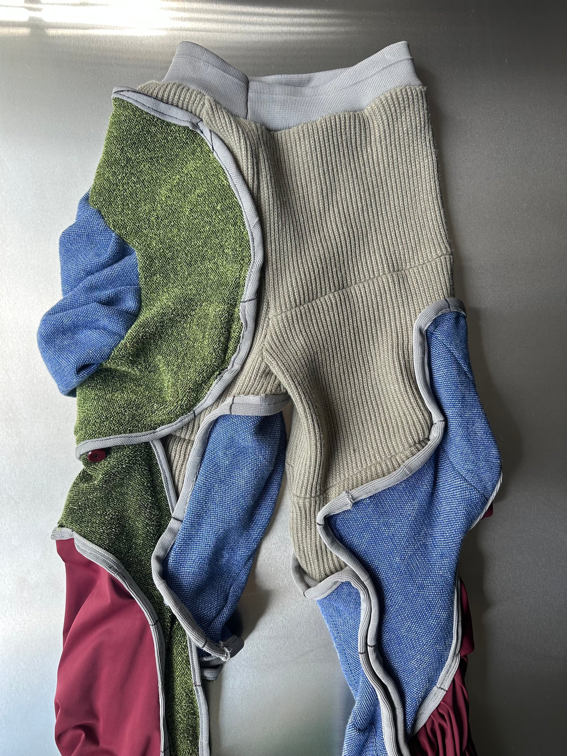 Asymmetric Sculptural Knit Prototype Trousers