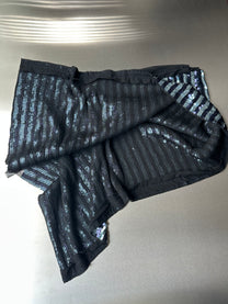 Asymmetric Stretch Sequin Skirt