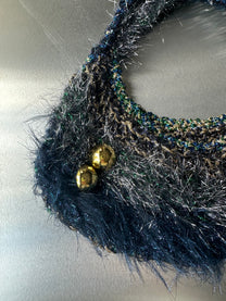 Hand-Crocheted Metallic Fibre Sculptural Handbag
