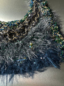 Hand-Crocheted Metallic Fibre Sculptural Handbag