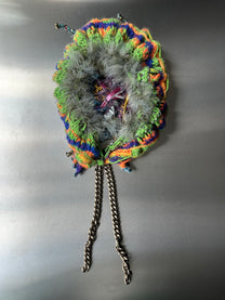 HAND CROCHET BEADED CHAIN HOOD
