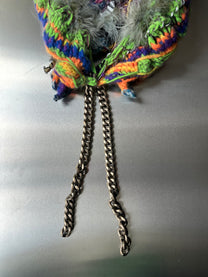HAND CROCHET BEADED CHAIN HOOD